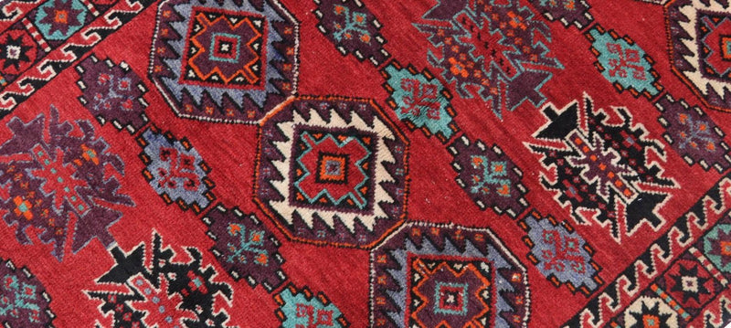 Belutsch Teppich 198 x 102 cm - dunkelrot