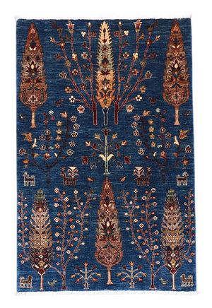 Ziegler Teppich 152 x 106 cm - dunkelblau