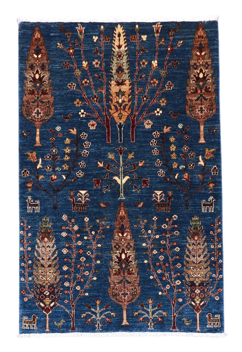 Ziegler Teppich 152 x 106 cm - dunkelblau