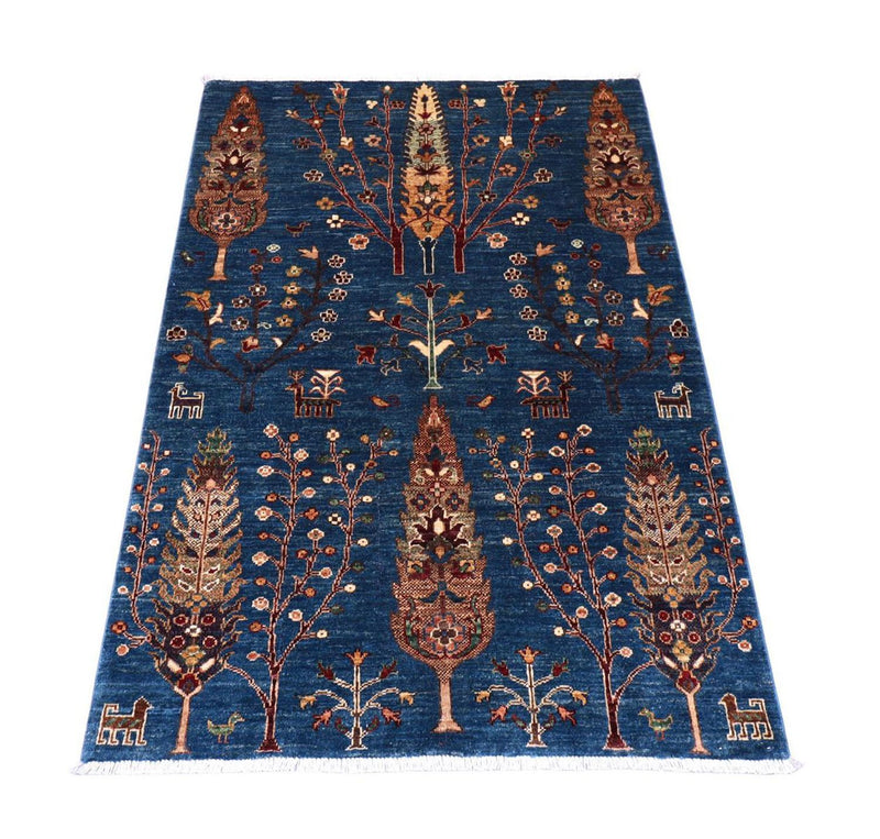 Ziegler Teppich 152 x 106 cm - dunkelblau