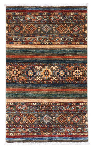 Ziegler Teppich 99 x 60 cm - mehrfarbig