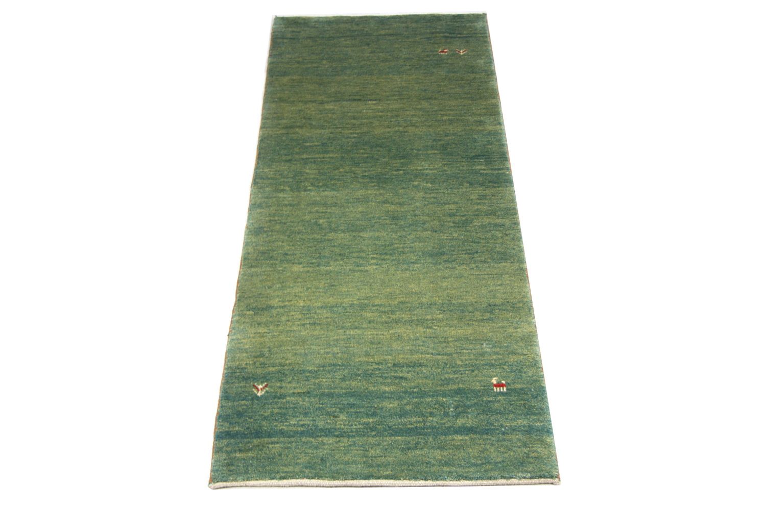 Gabbeh Teppich - Perser 247 x 90 cm - grün