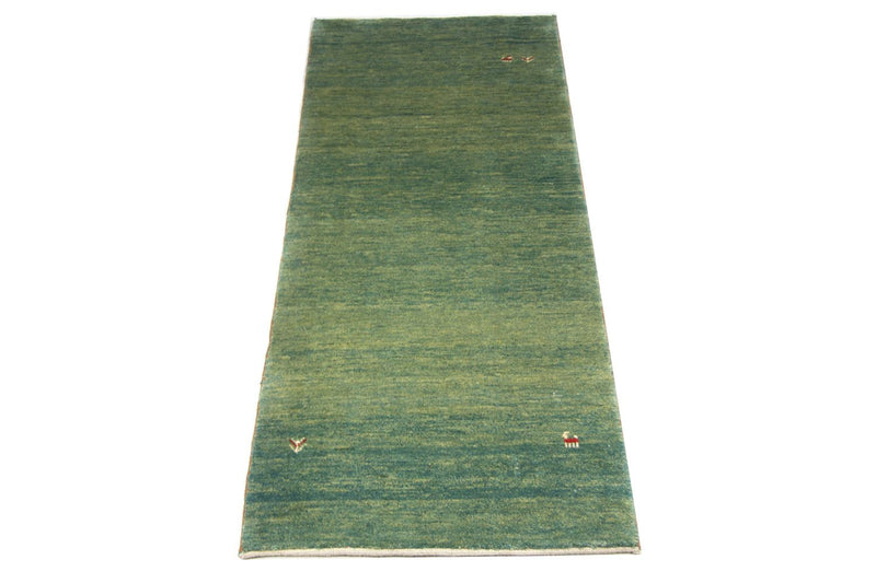 Gabbeh Teppich - Perser 247 x 90 cm - grün