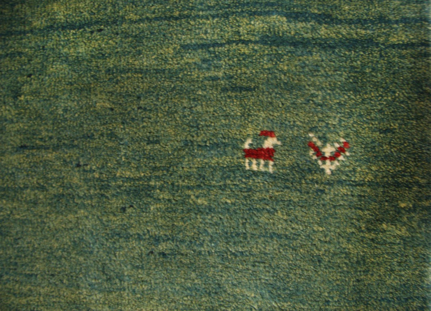 Gabbeh Teppich - Perser 247 x 90 cm - grün