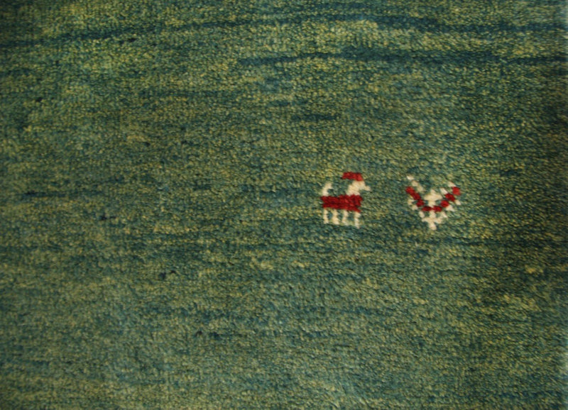 Gabbeh Teppich - Perser 247 x 90 cm - grün
