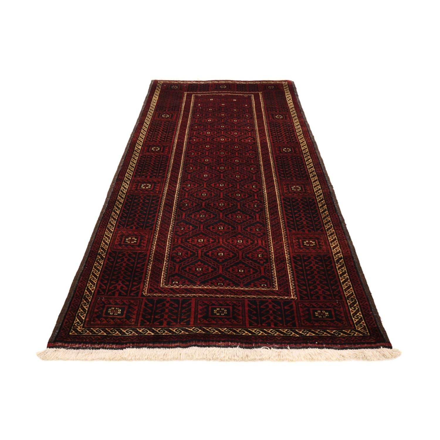 Läufer Belutsch - 203 x 101 cm - dunkelrot