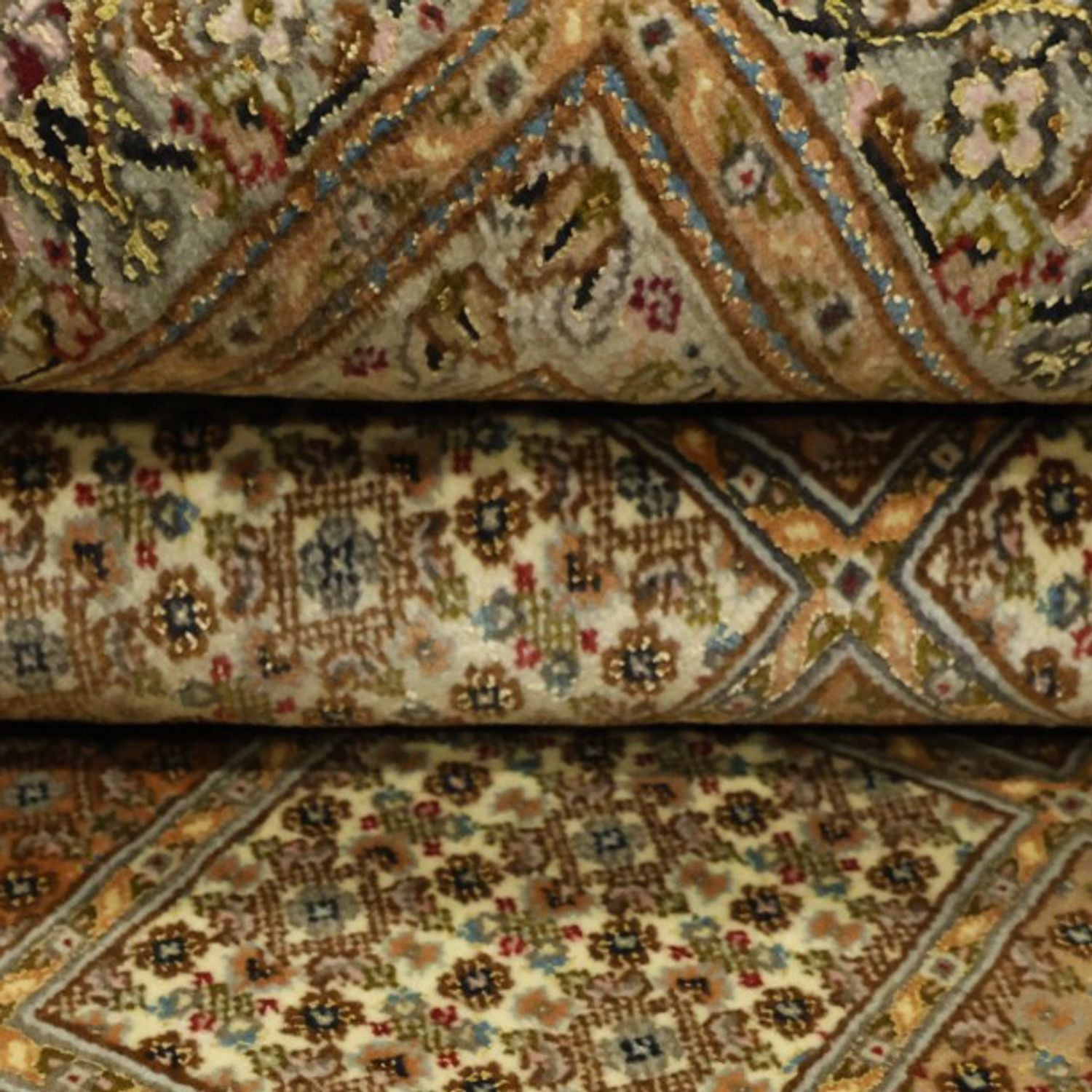 Perserteppich - Täbriz - Royal - Royal - 207 x 151 cm - dunkelbeige