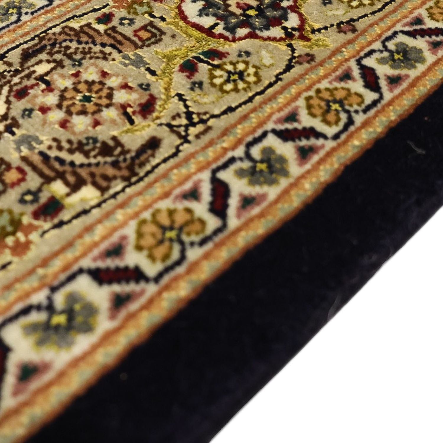 Perserteppich - Täbriz - Royal - Seidenkette - 160 x 98 cm - dunkelbeige