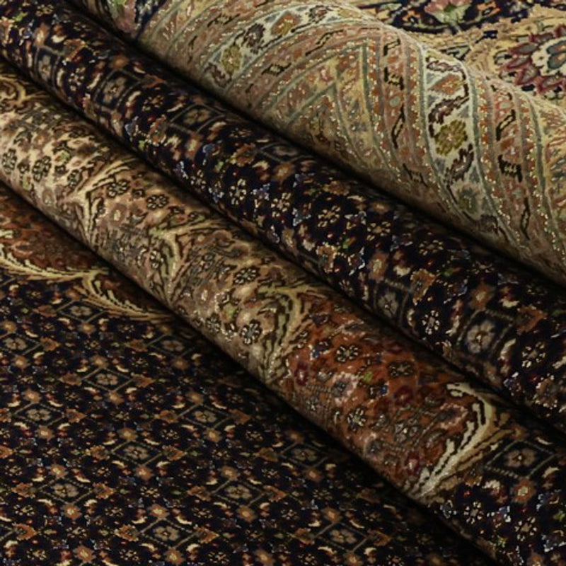 Perserteppich - Täbriz - Royal - Seidenkette - 362 x 251 cm - dunkelbeige