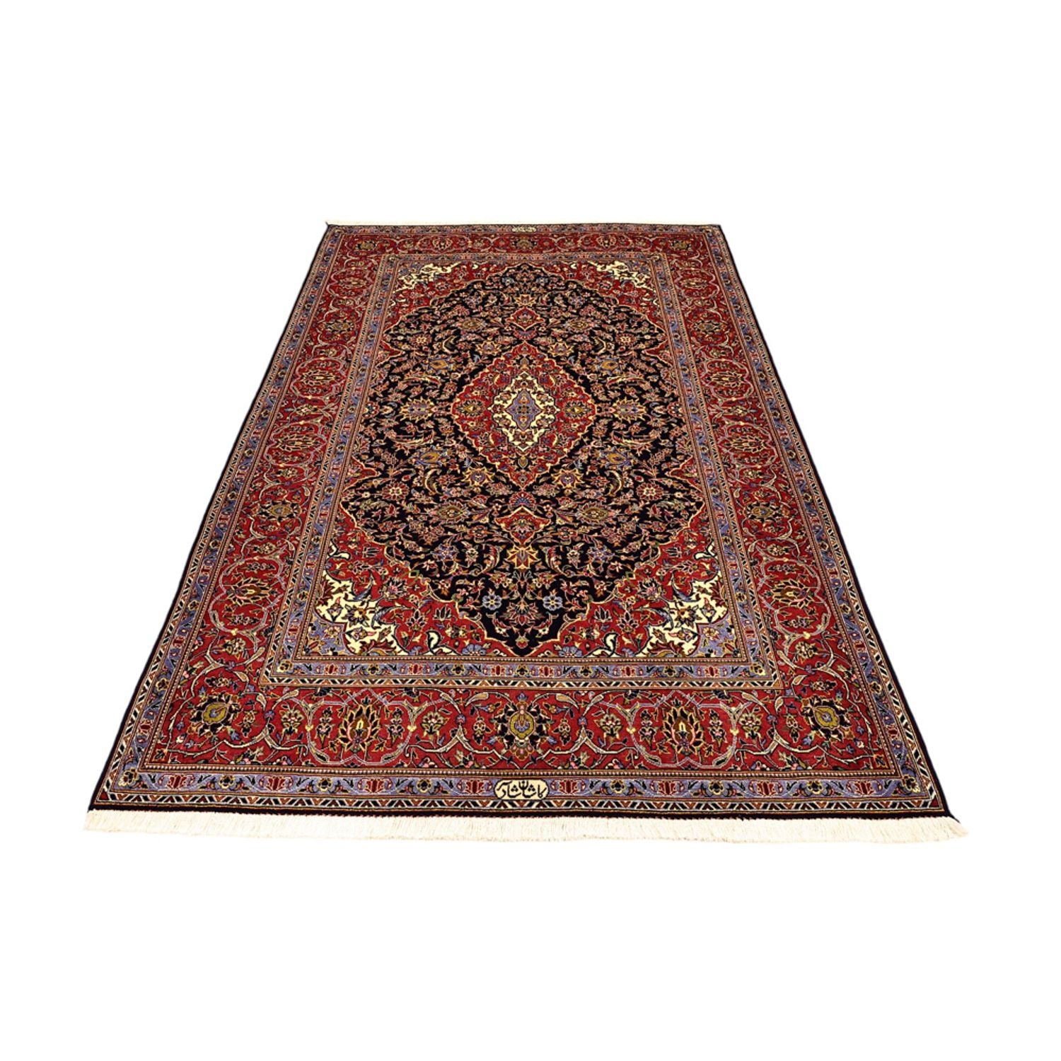 Perserteppich - Keshan - 208 x 139 cm - dunkelrot