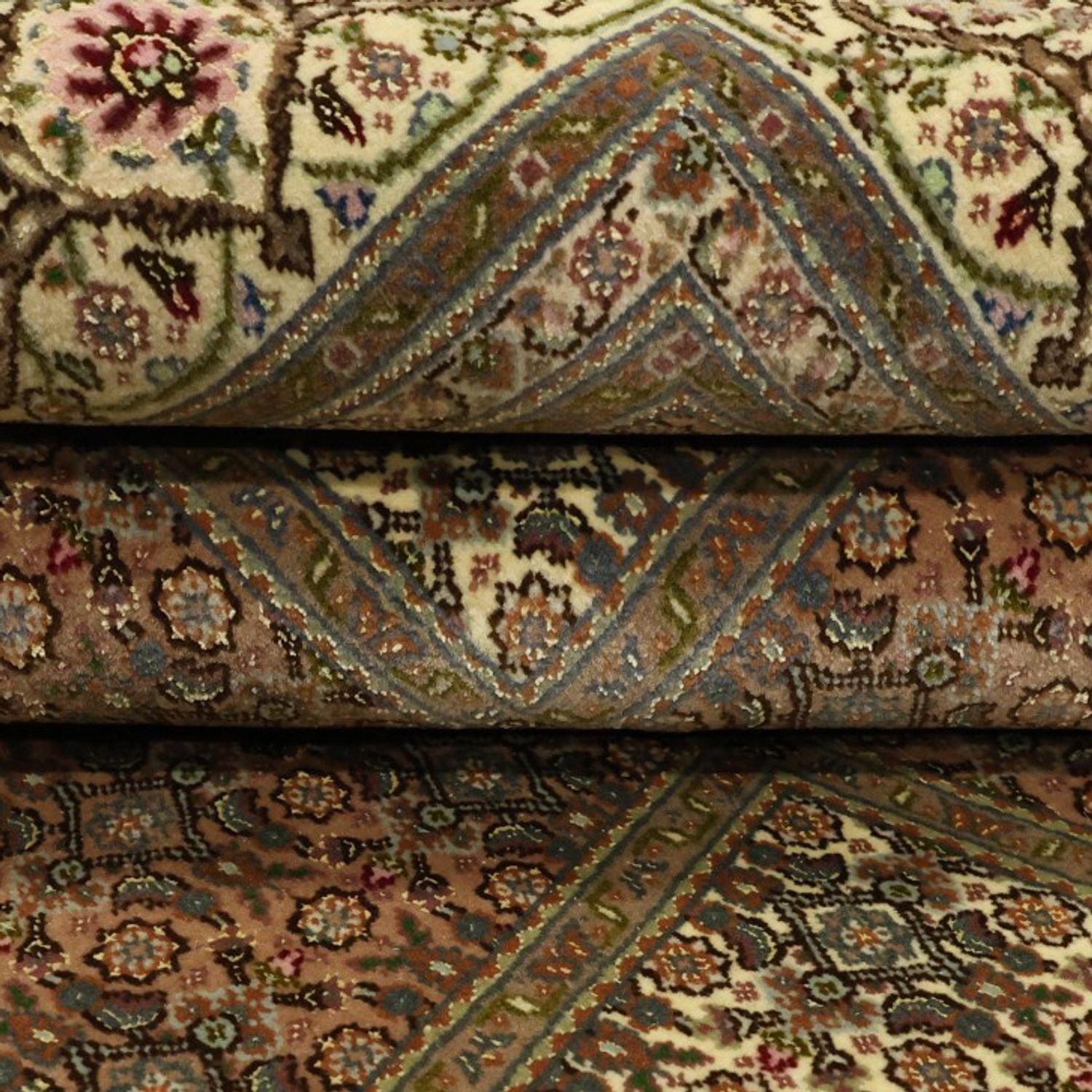 Perserteppich - Täbriz - Royal - Royal - 207 x 152 cm - dunkelbeige