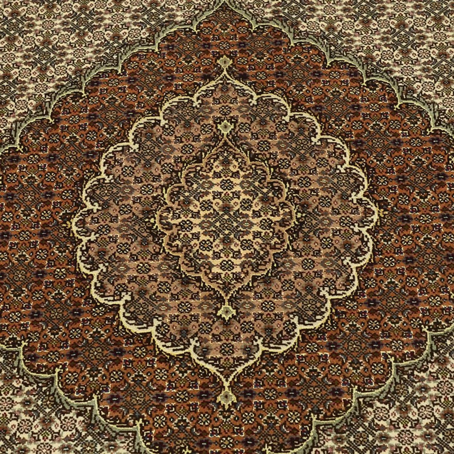 Perserteppich - Täbriz - Royal - Royal - 197 x 154 cm - dunkelbeige