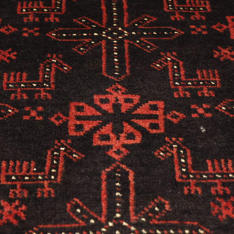 Läufer Belutsch - 204 x 102 cm - dunkelrot