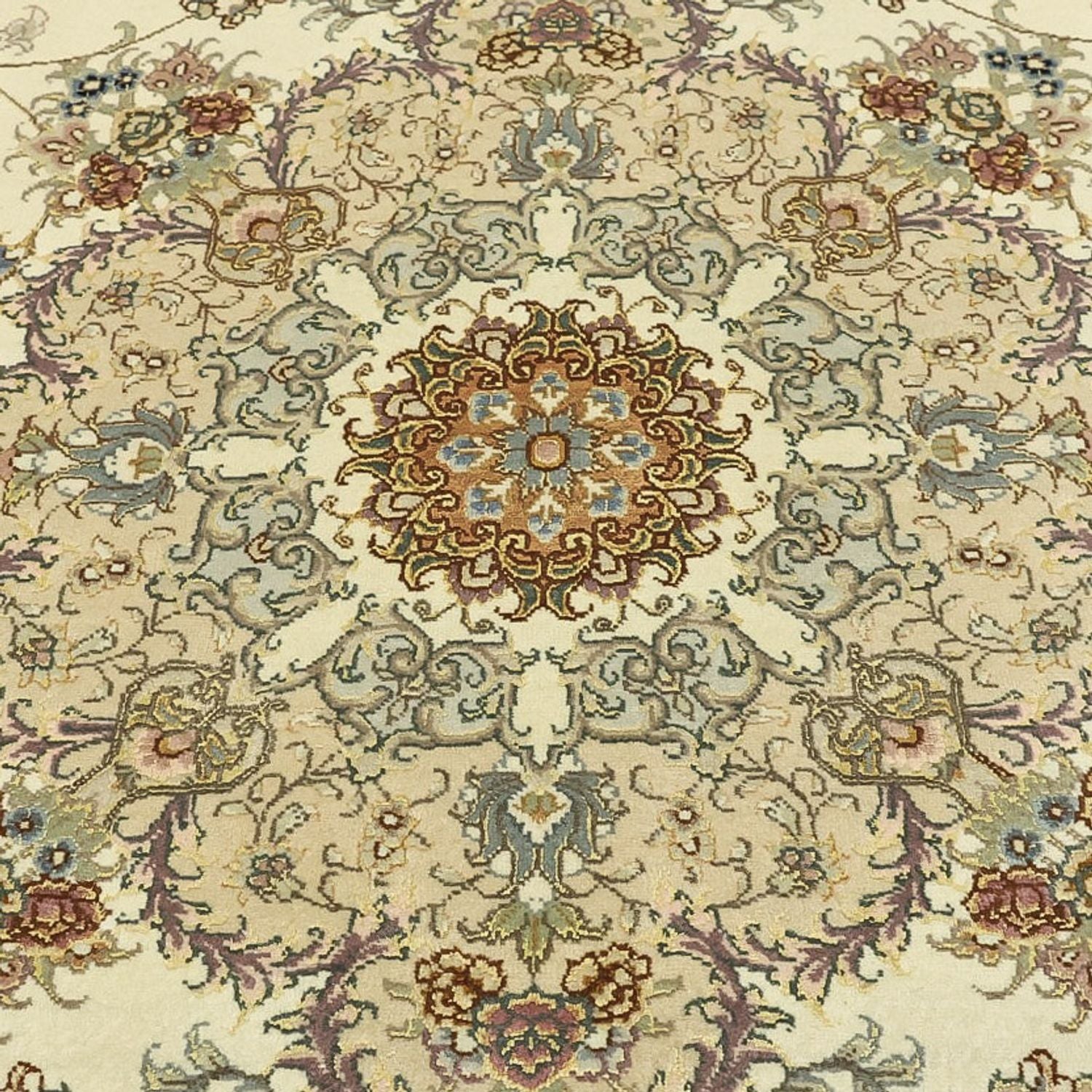 Perserteppich - Täbriz - Royal - Seidenkette - 219 x 148 cm - beige