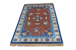 China Teppich 274 x 183 cm - braun