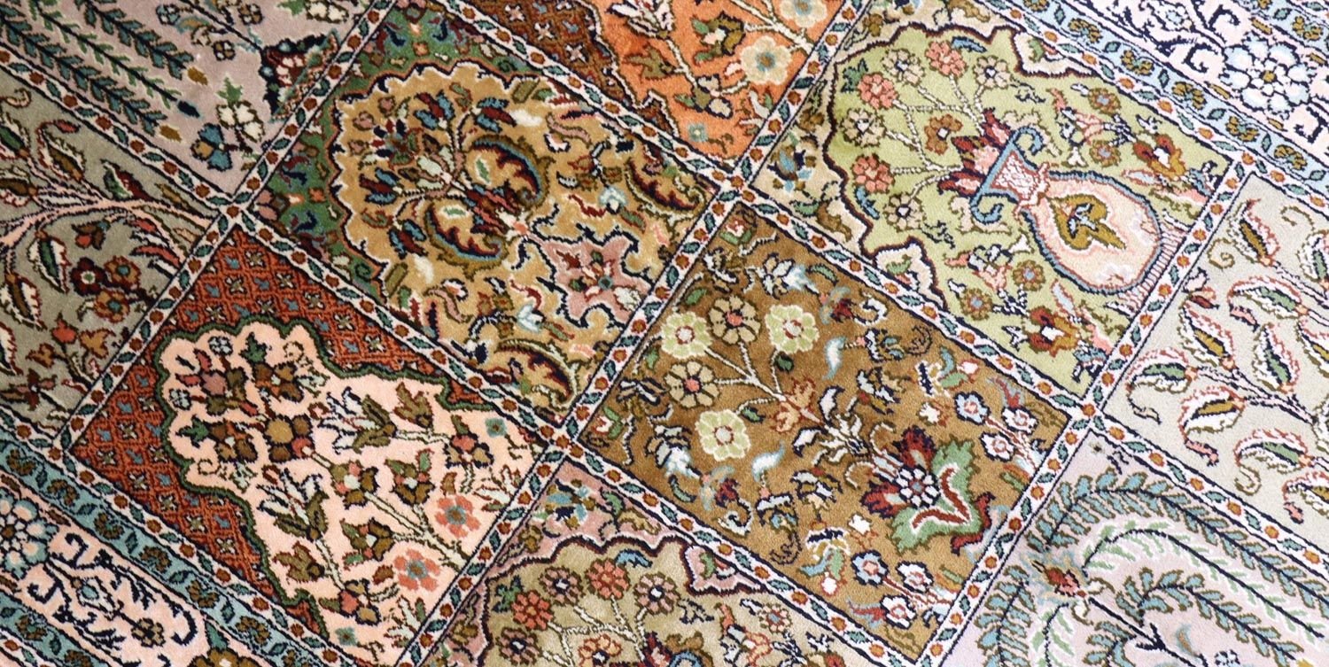 Seidenteppich - Kaschmir Seide 151 x 95 cm Teppichbrücke