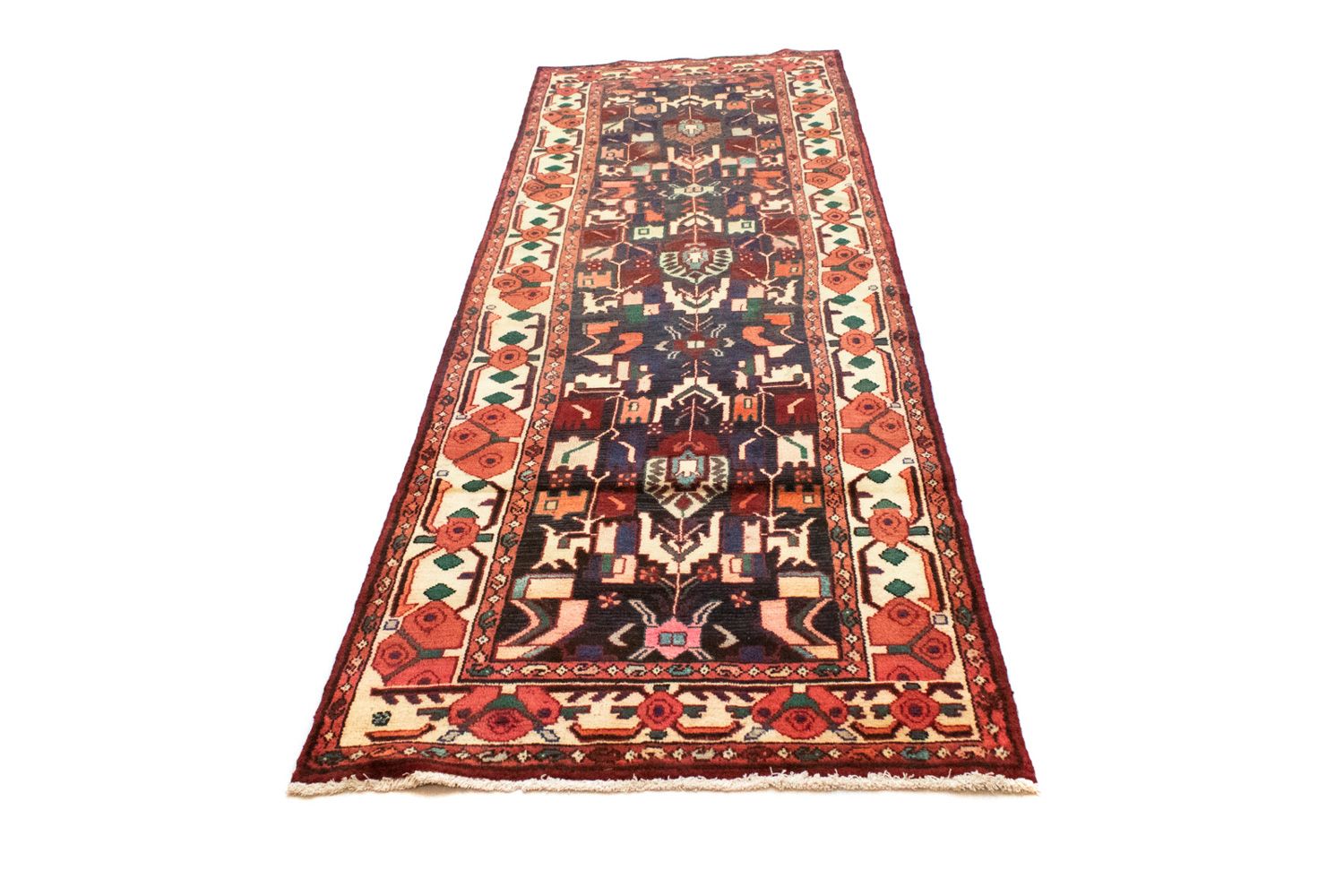 Perserteppich - Nomadic 307 x 96 cm - blau
