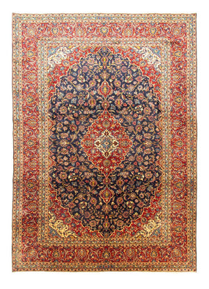 Perserteppich - Keshan 405 x 294 cm - blau