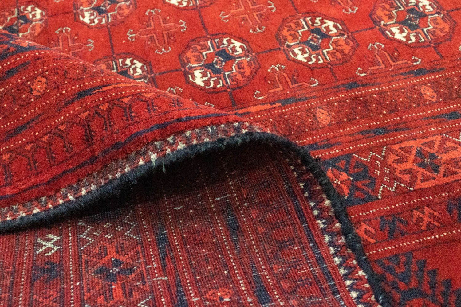 Afghan Teppich - Buchara 342 x 243 cm - dunkelrot
