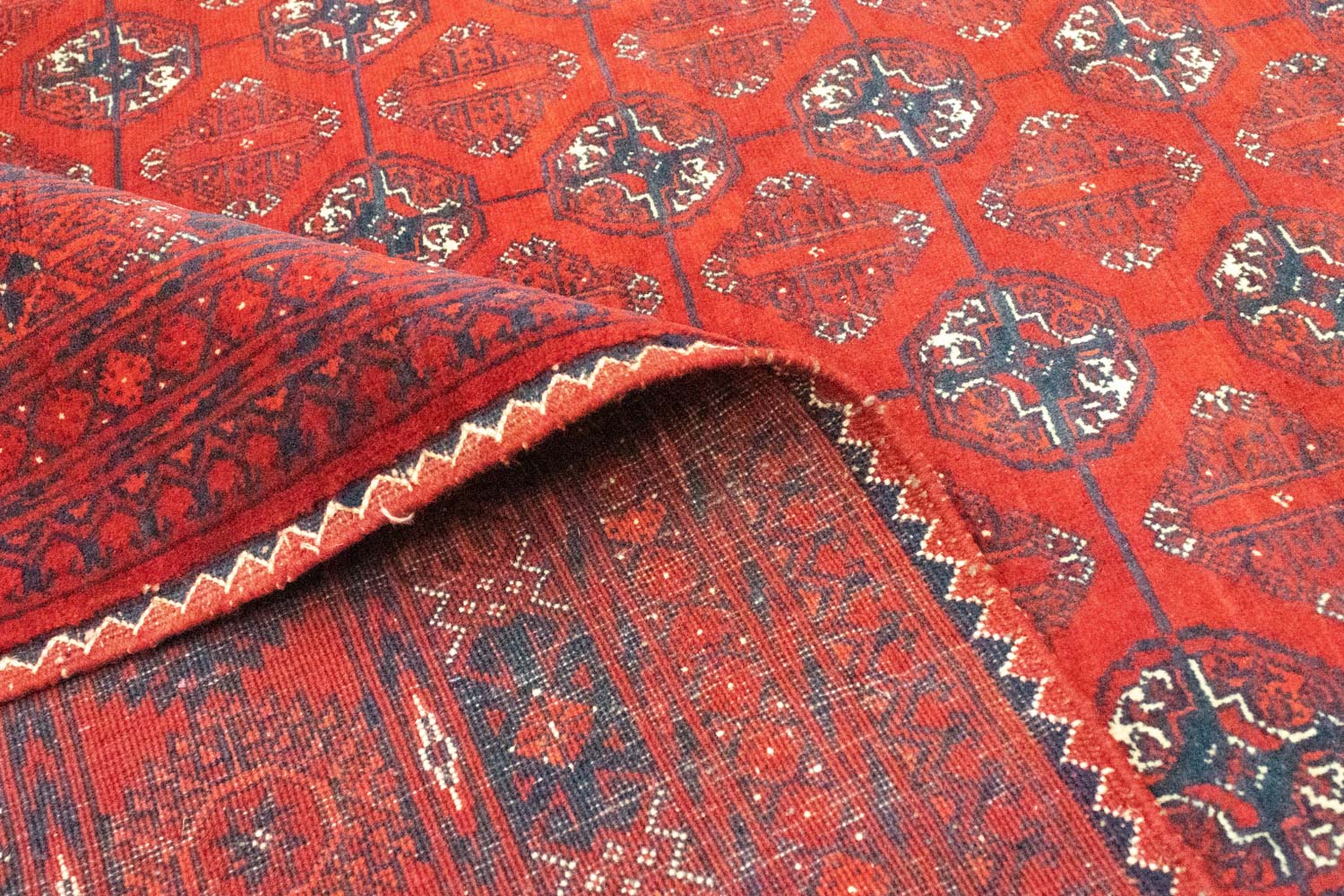 Afghan Teppich - Buchara 294 x 200 cm - dunkelrot