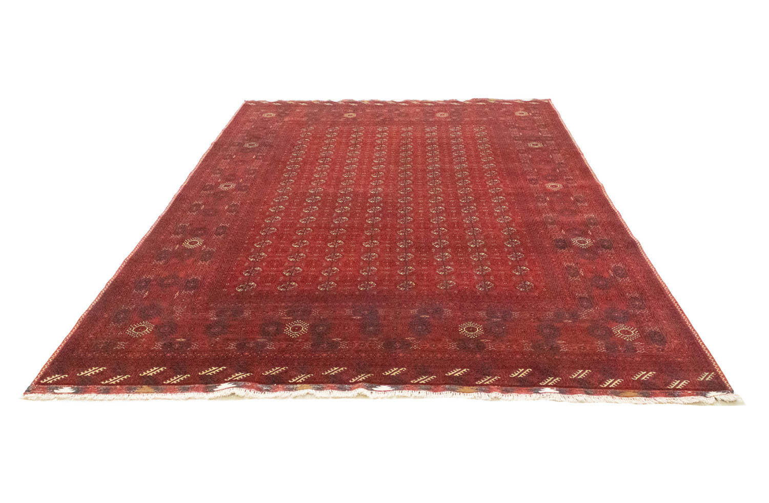Afghan Teppich - Buchara 294 x 200 cm - dunkelrot