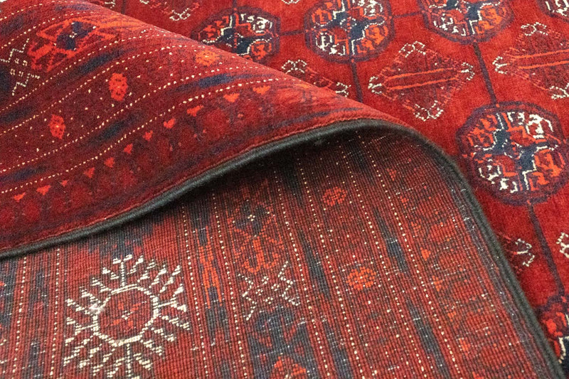 Afghan Teppich - Buchara 301 x 196 cm - dunkelrot