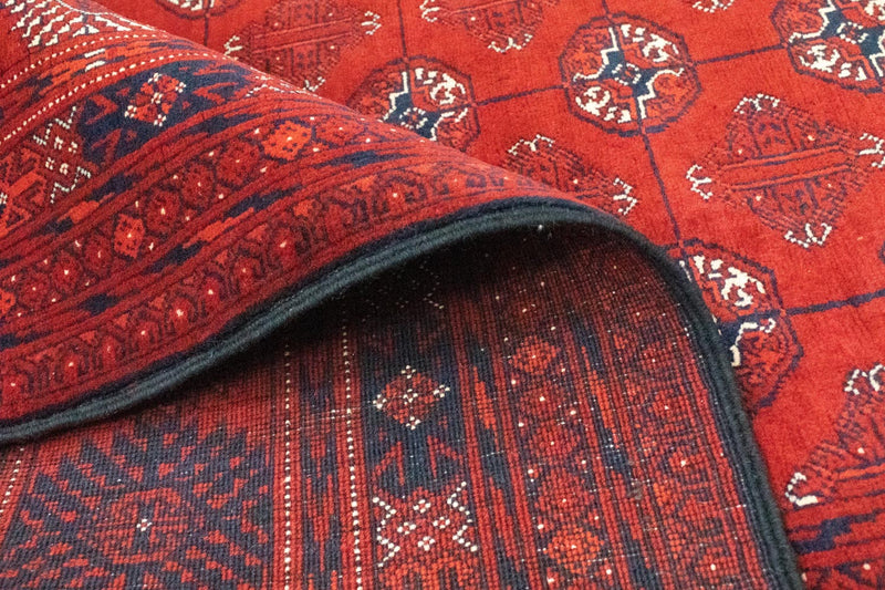 Afghan Teppich - Buchara 297 x 198 cm - dunkelrot