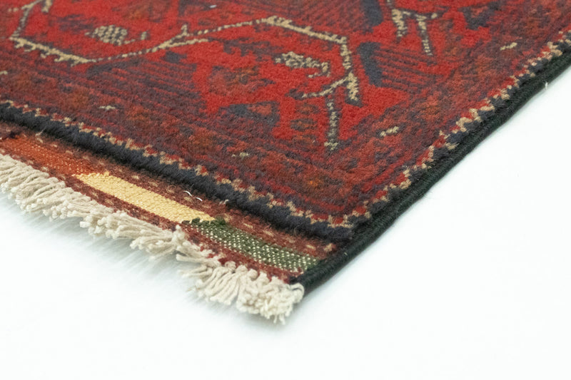 Afghan Teppich - Kunduz 123 x 75 cm - dunkelrot
