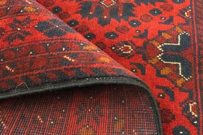 Afghan Teppich - Kunduz 142 x 103 cm - rot