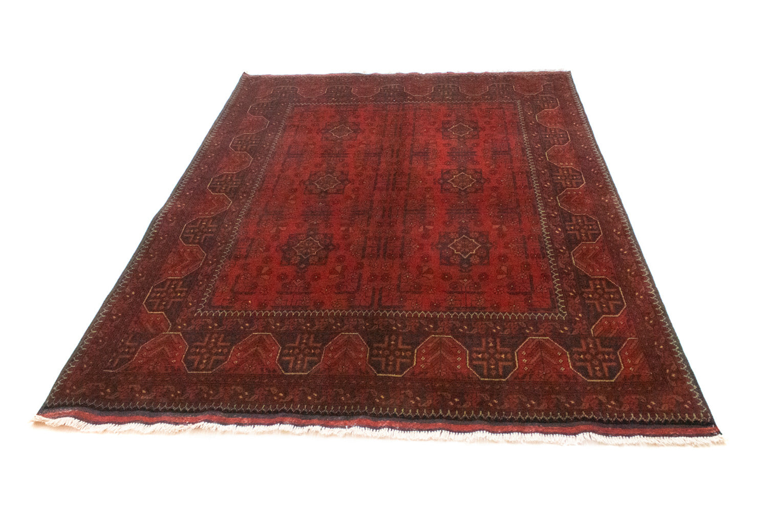 Afghan Teppich - Kunduz 206 x 149 cm - rot