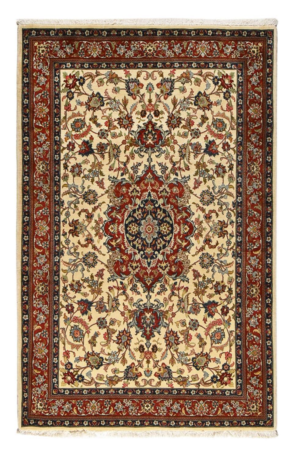 Perserteppich - Ghom - Royal - 202 x 131 cm - hellbeige
