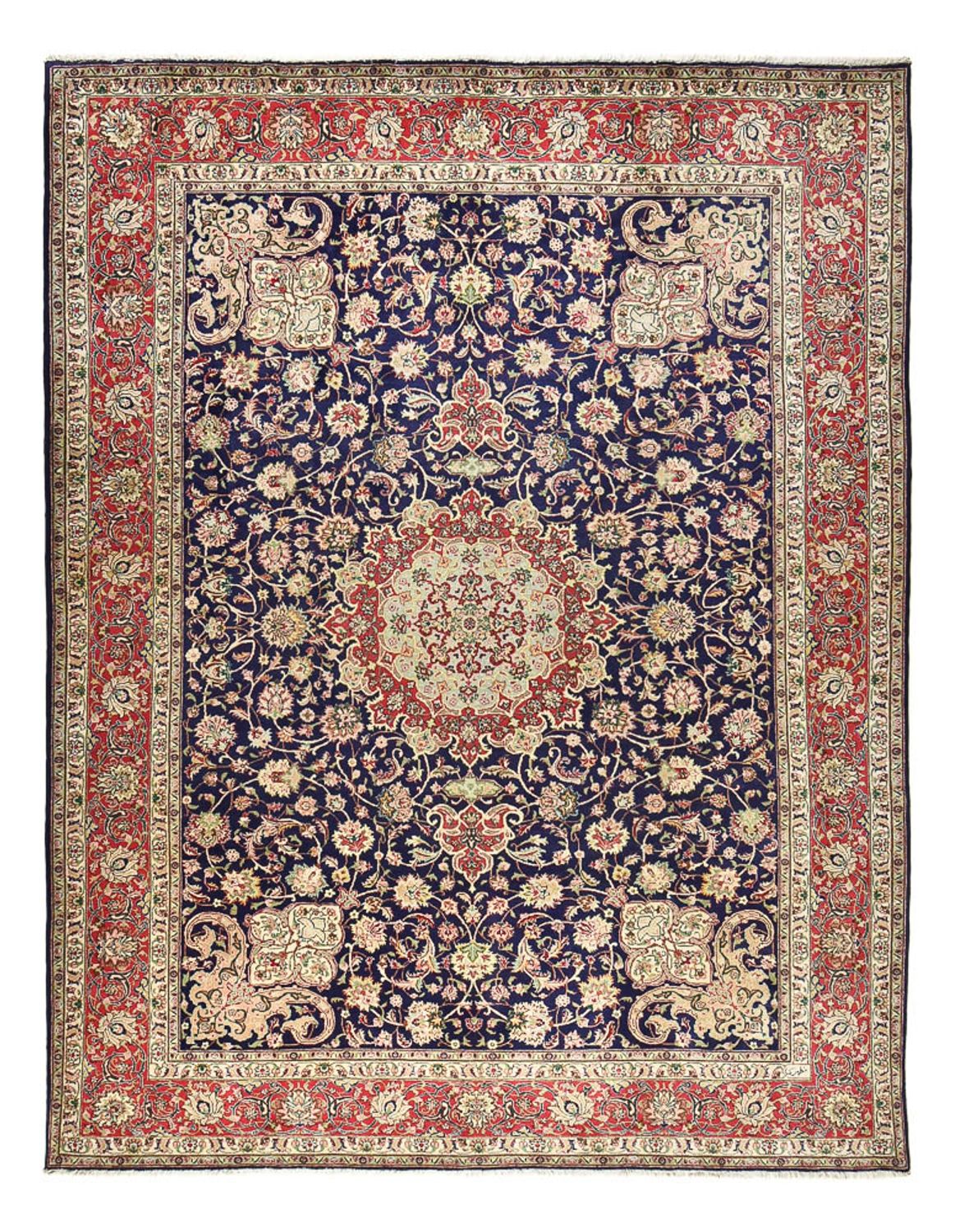 Perserteppich - Täbriz - Royal - 400 x 300 cm - dunkelblau