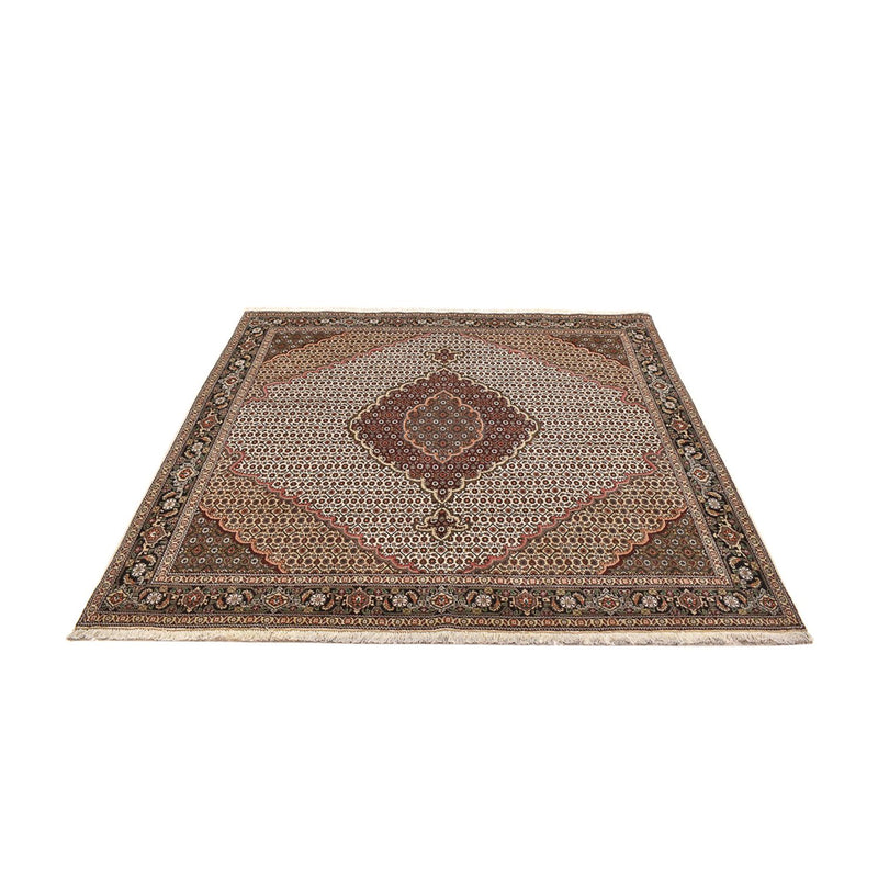 Perserteppich - Täbriz - Royal quadratisch  - 200 x 200 cm - hellbraun