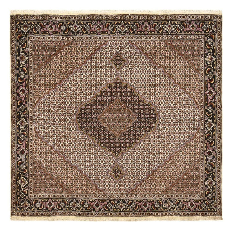 Perserteppich - Täbriz - Royal quadratisch  - 204 x 204 cm - braun