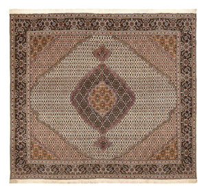Perserteppich - Täbriz - Royal quadratisch  - 212 x 200 cm - braun