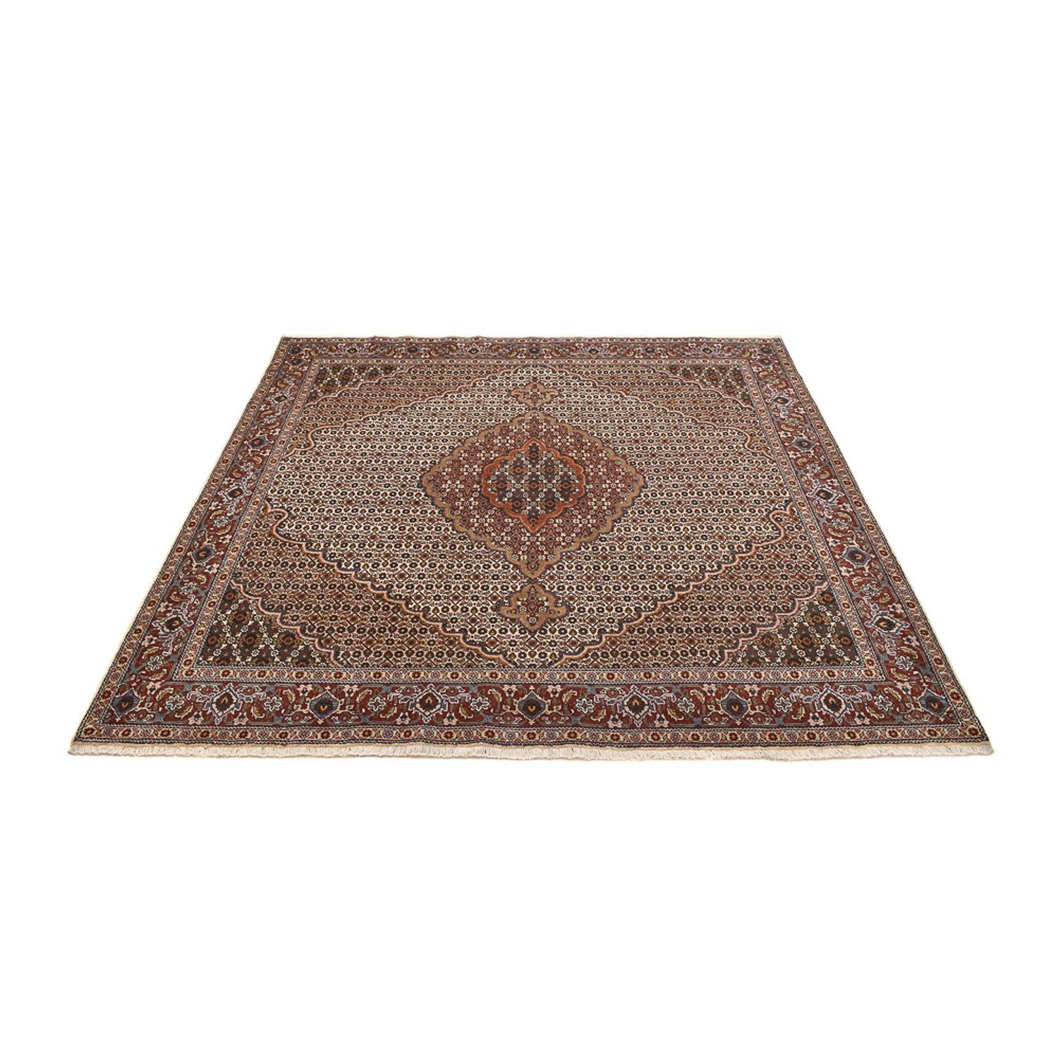 Perserteppich - Täbriz - Royal quadratisch  - 204 x 196 cm - braun