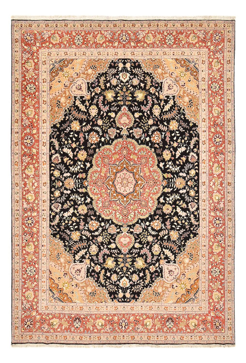 Perserteppich - Täbriz - Royal - 357 x 248 cm - dunkelblau