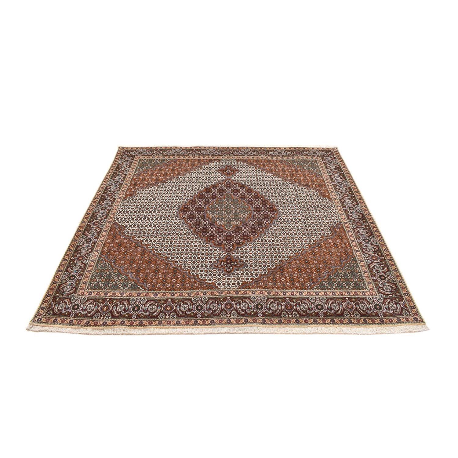 Perserteppich - Täbriz - Royal quadratisch  - 203 x 200 cm - sand