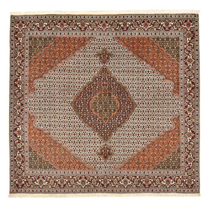 Perserteppich - Täbriz - Royal quadratisch  - 203 x 200 cm - hellbraun