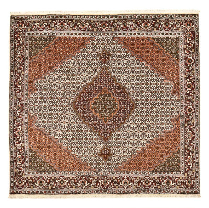 Perserteppich - Täbriz - Royal quadratisch  - 203 x 200 cm - hellbraun