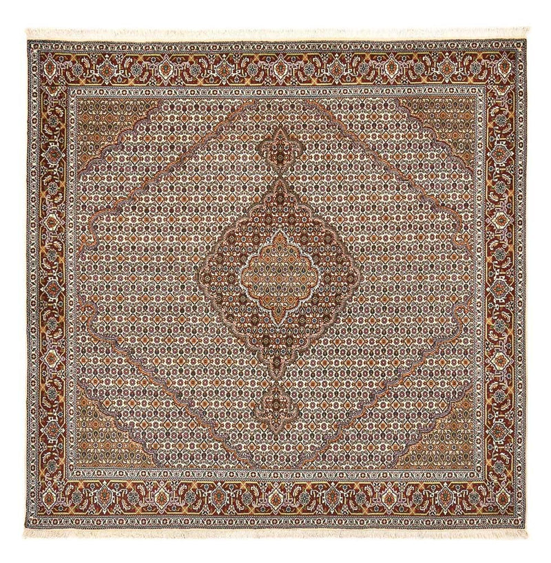 Perserteppich - Täbriz - Royal quadratisch  - 208 x 198 cm - hellbraun