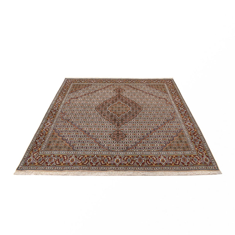 Perserteppich - Täbriz - Royal quadratisch  - 208 x 198 cm - hellbraun