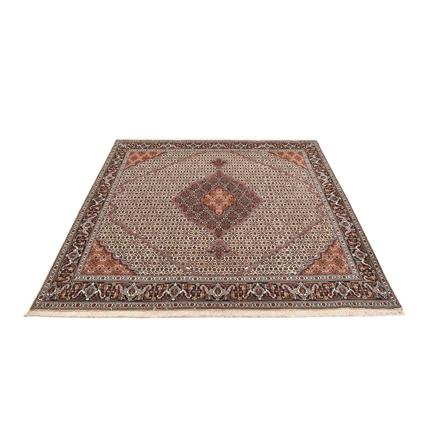 Perserteppich - Täbriz - Royal quadratisch  - 208 x 200 cm - sand