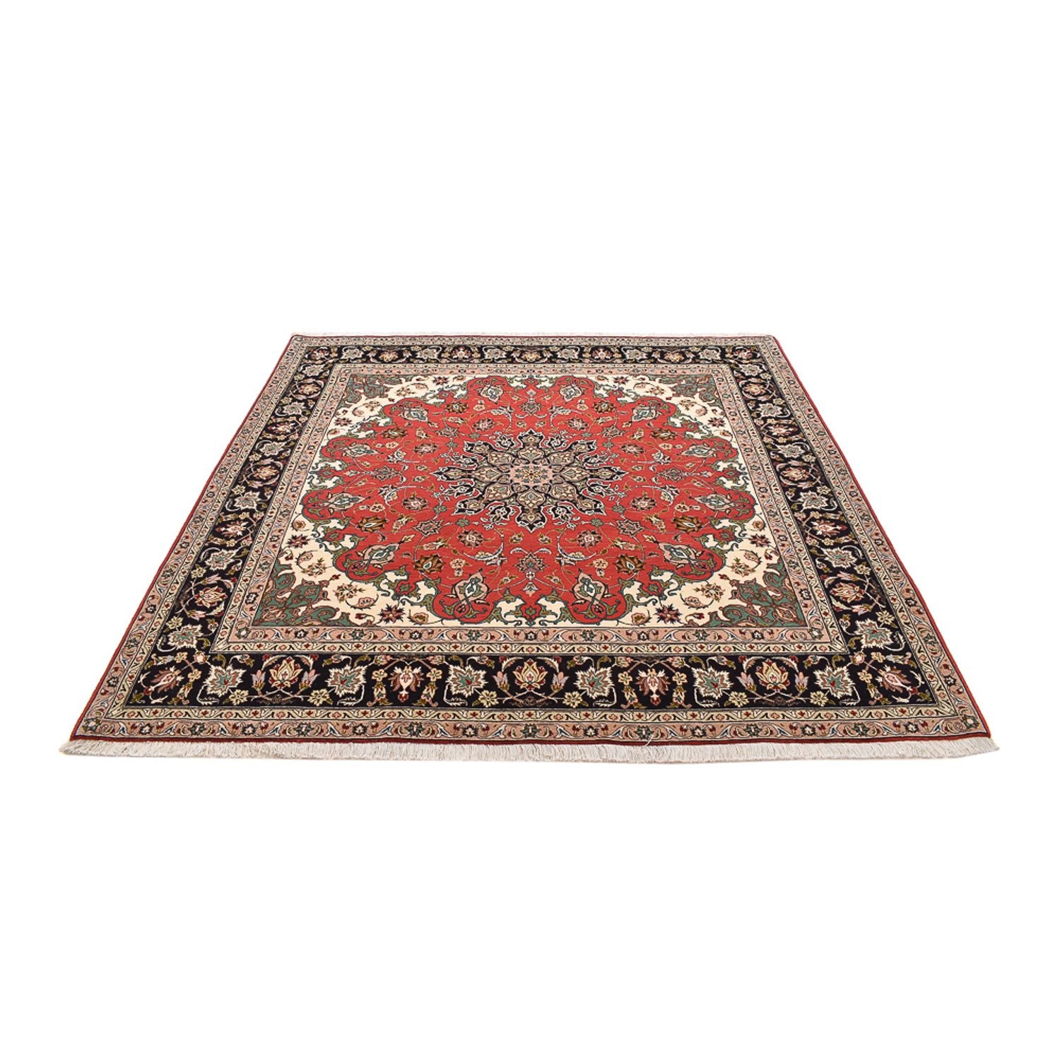 Perserteppich - Täbriz - Royal quadratisch  - 204 x 200 cm - rot