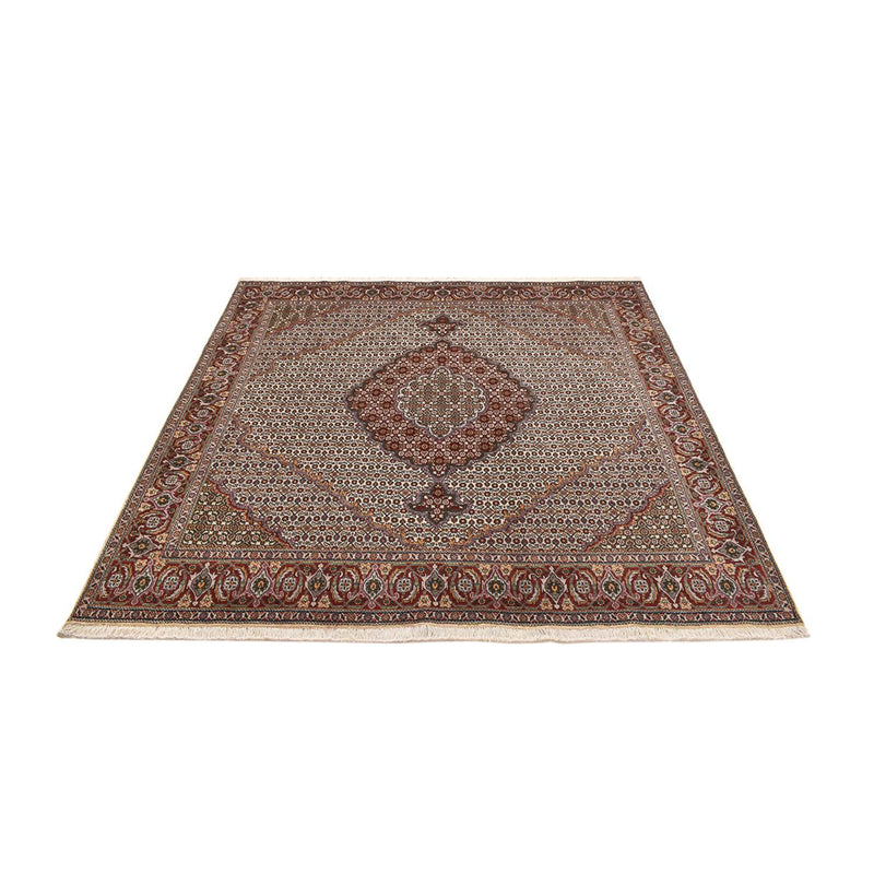 Perserteppich - Täbriz - Royal quadratisch  - 205 x 204 cm - hellbraun