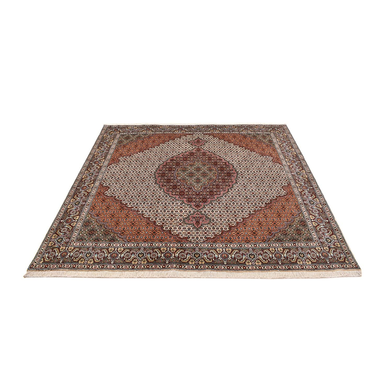 Perserteppich - Täbriz - Royal quadratisch  - 203 x 199 cm - mehrfarbig
