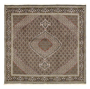 Perserteppich - Täbriz - Royal quadratisch  - 201 x 200 cm - braun