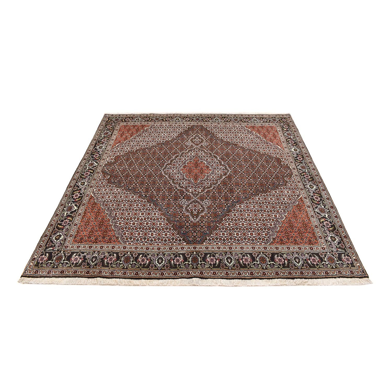 Perserteppich - Täbriz - Royal quadratisch  - 206 x 200 cm - braun