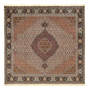 Perserteppich - Täbriz - Royal quadratisch  - 204 x 200 cm - hellbraun