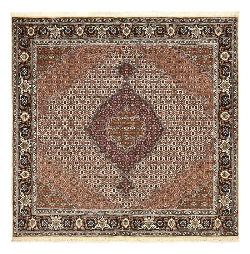 Perserteppich - Täbriz - Royal quadratisch  - 204 x 200 cm - hellbraun